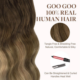 GOO GOO Tape in Hair Extensions color match service example