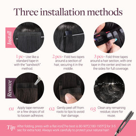 GOO GOO Tape in Hair Extensions color matching service example