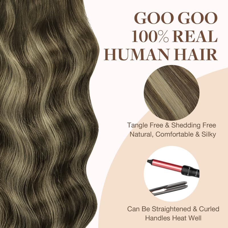 GOO GOO Tape in Hair Extensions color matching service example