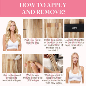 GOO GOO Tape in Hair Extensions colour match service example