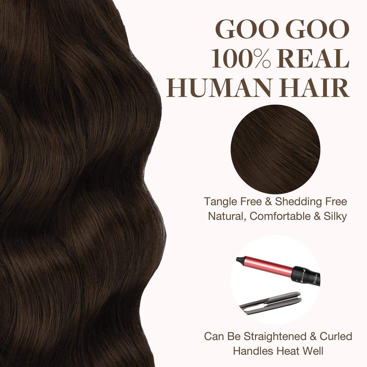 GOO GOO Tape in Hair Extensions colour match service example