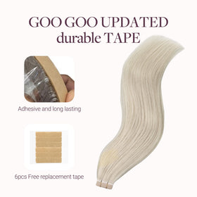 GOO GOO Tape in Hair Extensions comparison with natural hair