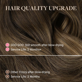 GOO GOO Tape in Hair Extensions cut-to-fit mini tape detail