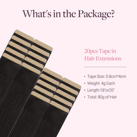 GOO GOO Tape in Hair Extensions displayed on a model