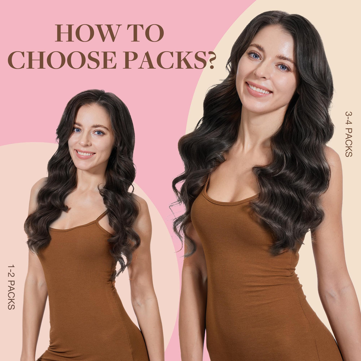 GOO GOO Tape in Hair Extensions displayed with natural hair