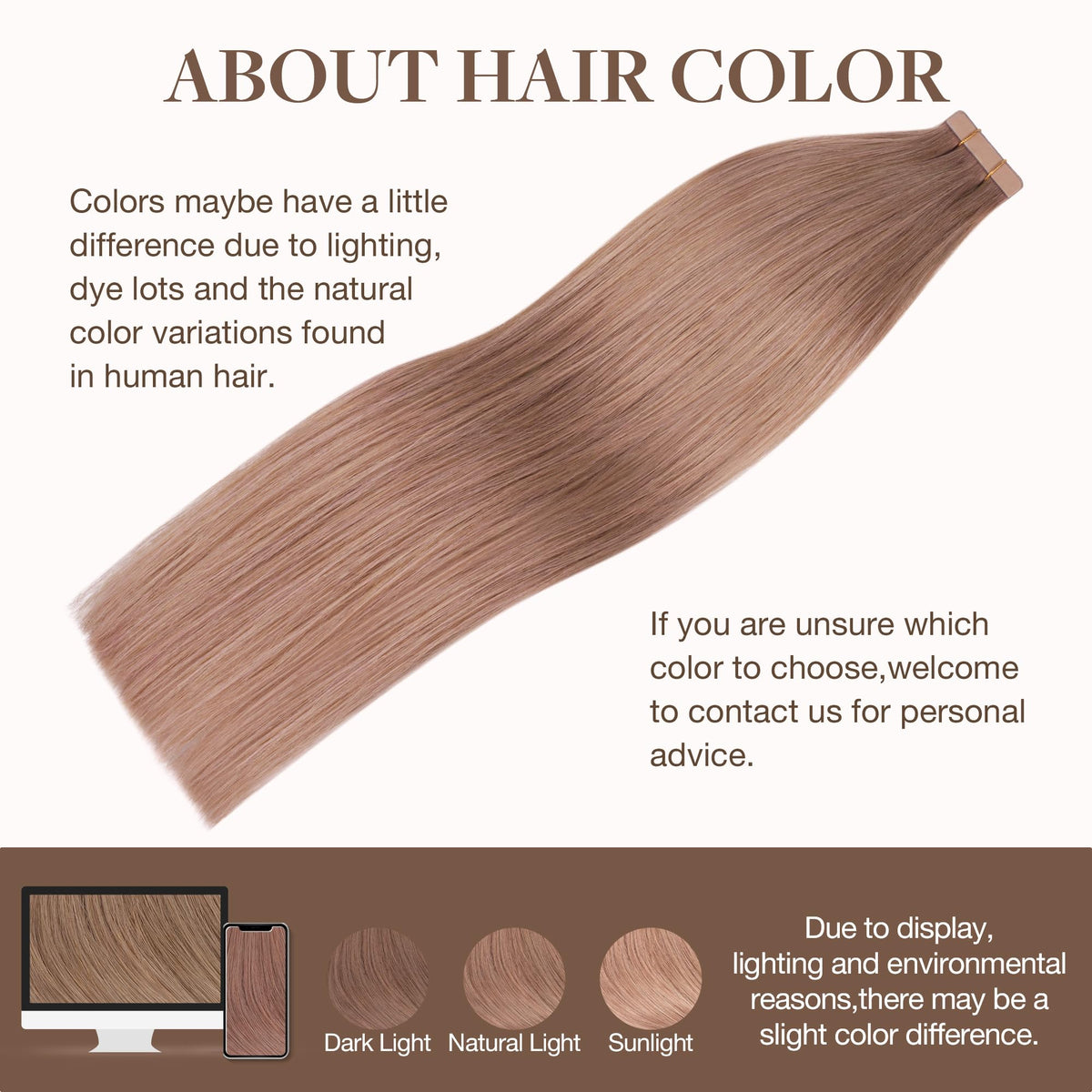 GOO GOO Tape in Hair Extensions displayed with styling tools