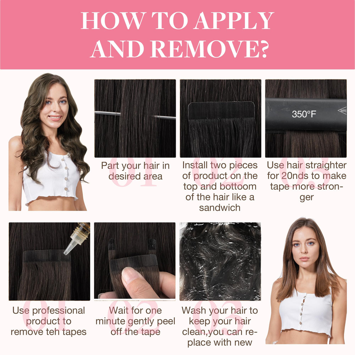 GOO GOO Tape in Hair Extensions in natural light