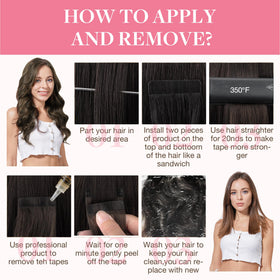 GOO GOO Tape in Hair Extensions in natural light
