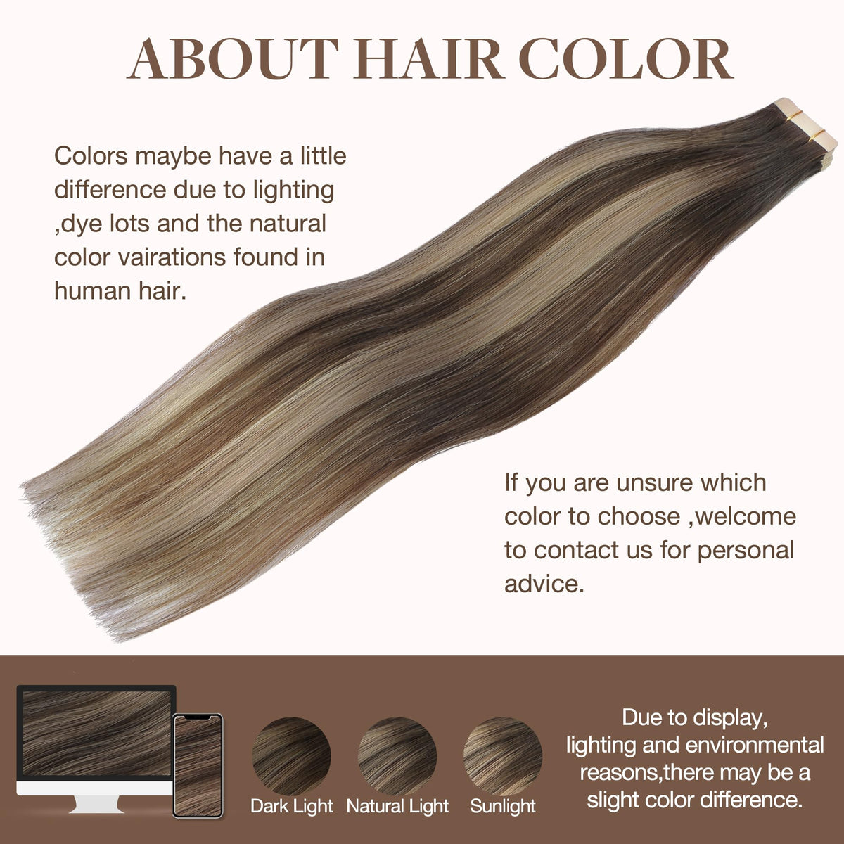 GOO GOO Tape in Hair Extensions in natural light