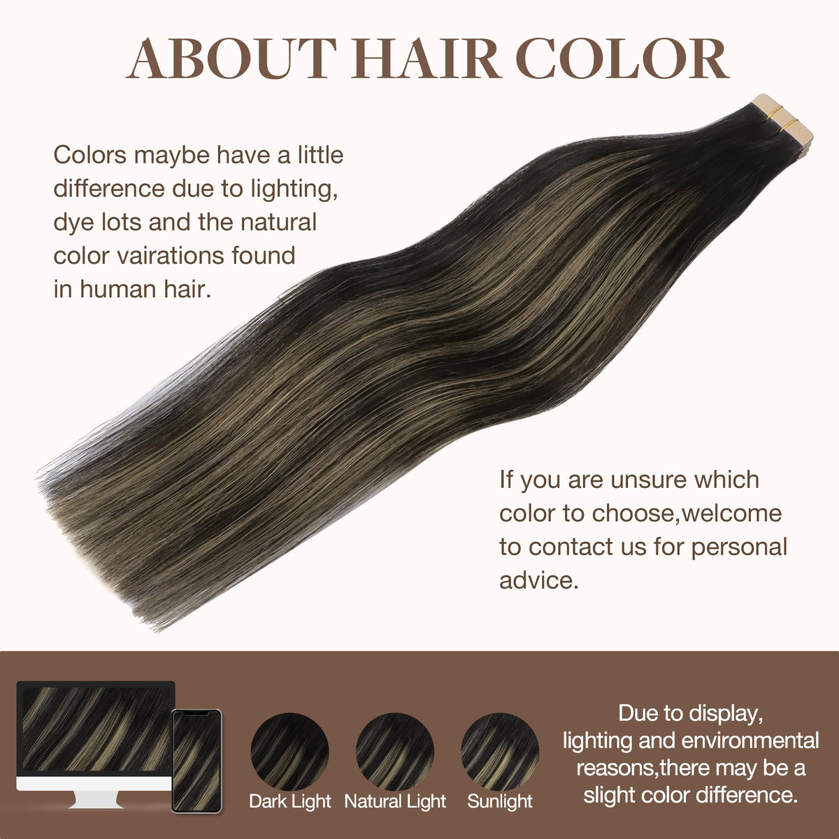 GOO GOO Tape in Hair Extensions in natural light