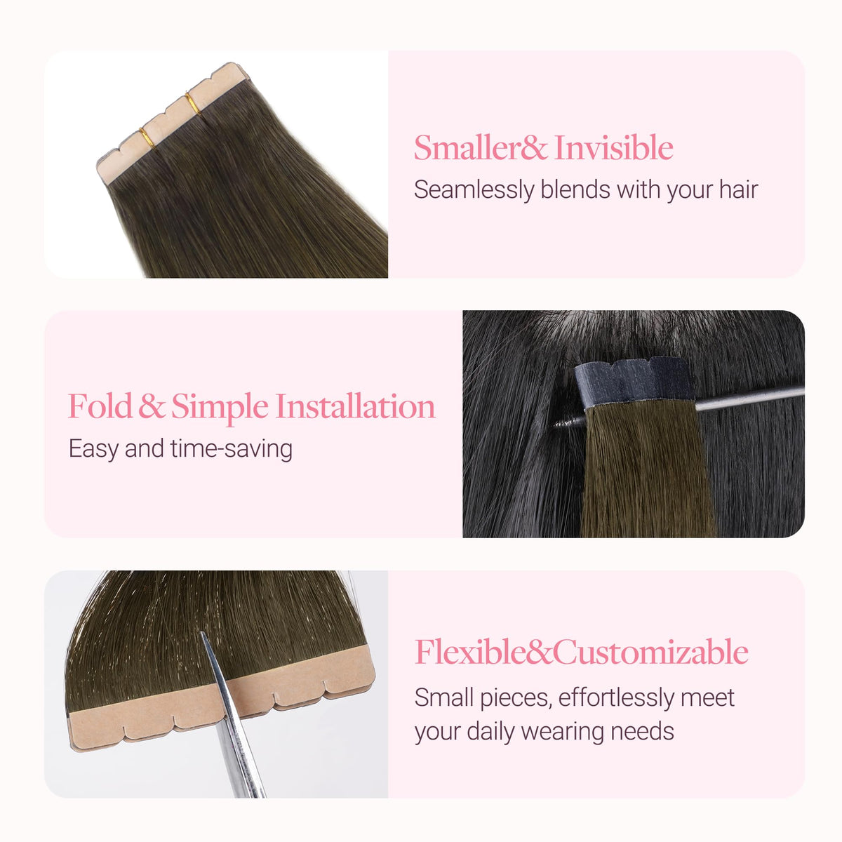 GOO GOO Tape in Hair Extensions in packaging