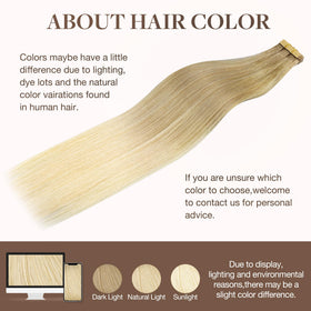GOO GOO Tape in Hair Extensions length comparison