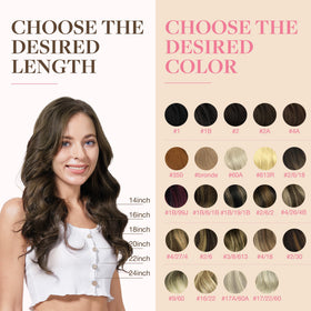 GOO GOO Tape in Hair Extensions length comparison