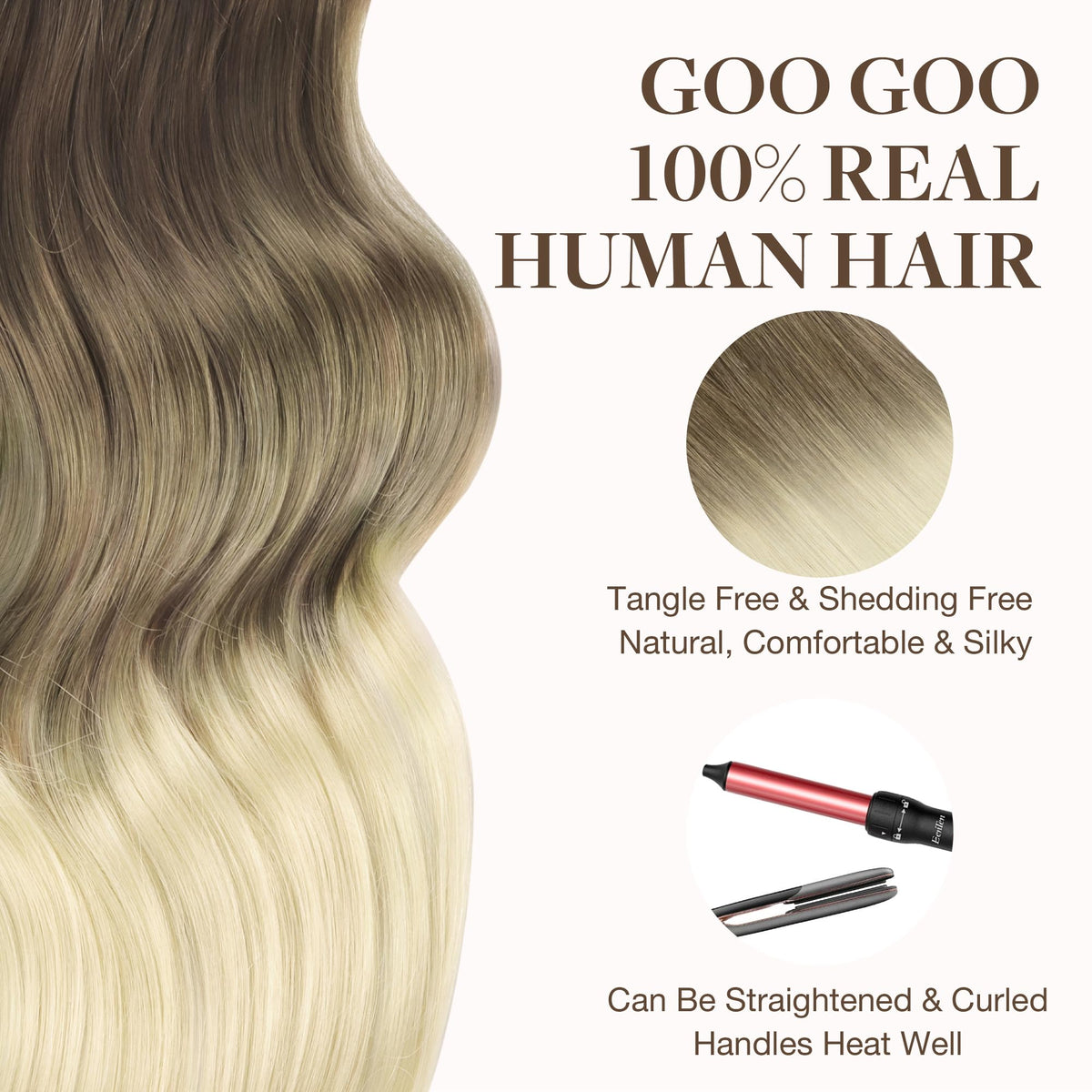 GOO GOO Tape in Hair Extensions length comparison
