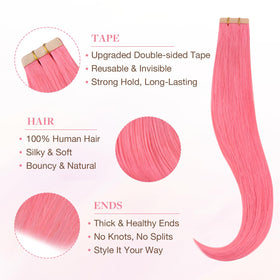 GOO GOO Tape In Hair Extensions Light Pink packaging