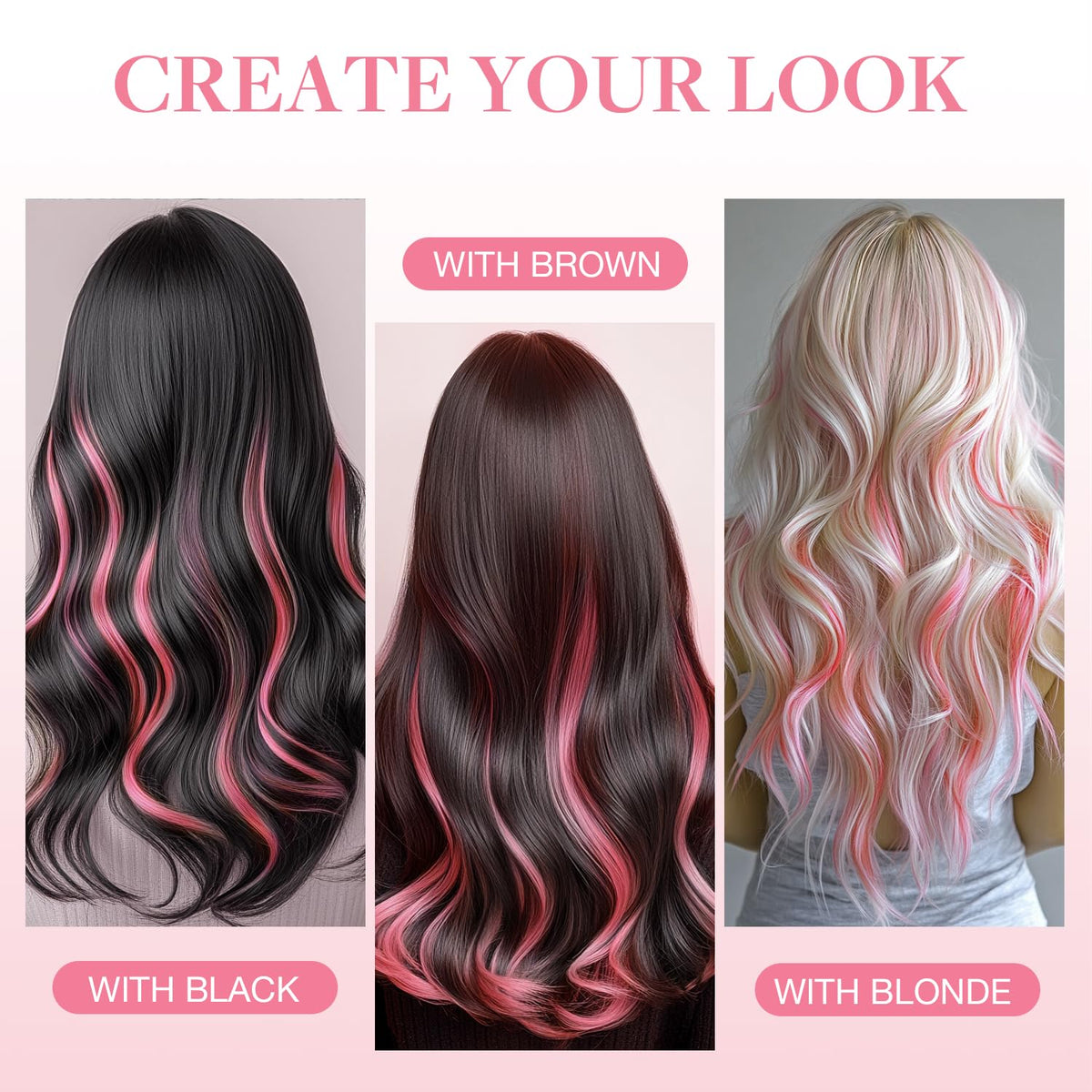 GOO GOO Tape in Hair Extensions Light Pink with additional tapes