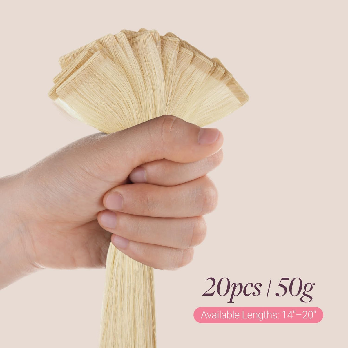 GOO GOO Tape in Hair Extensions lightweight design demonstration