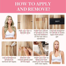 GOO GOO Tape in Hair Extensions on a model
