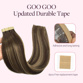 GOO GOO Tape in Hair Extensions on a model