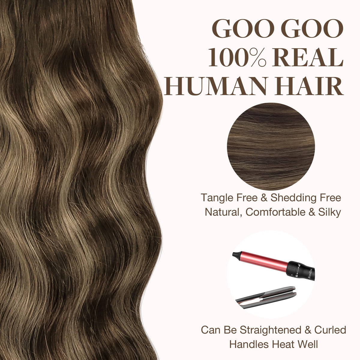 GOO GOO Tape in Hair Extensions on a model