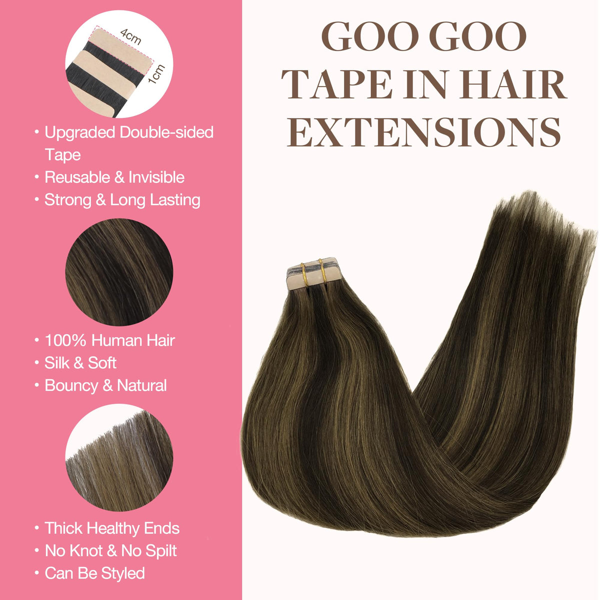 GOO GOO Tape in Hair Extensions packaging