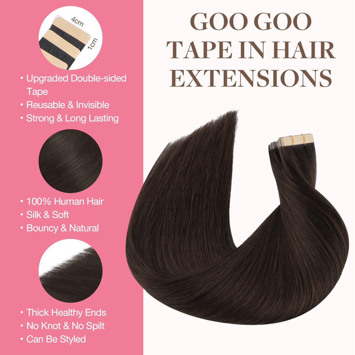 GOO GOO Tape in Hair Extensions packaging