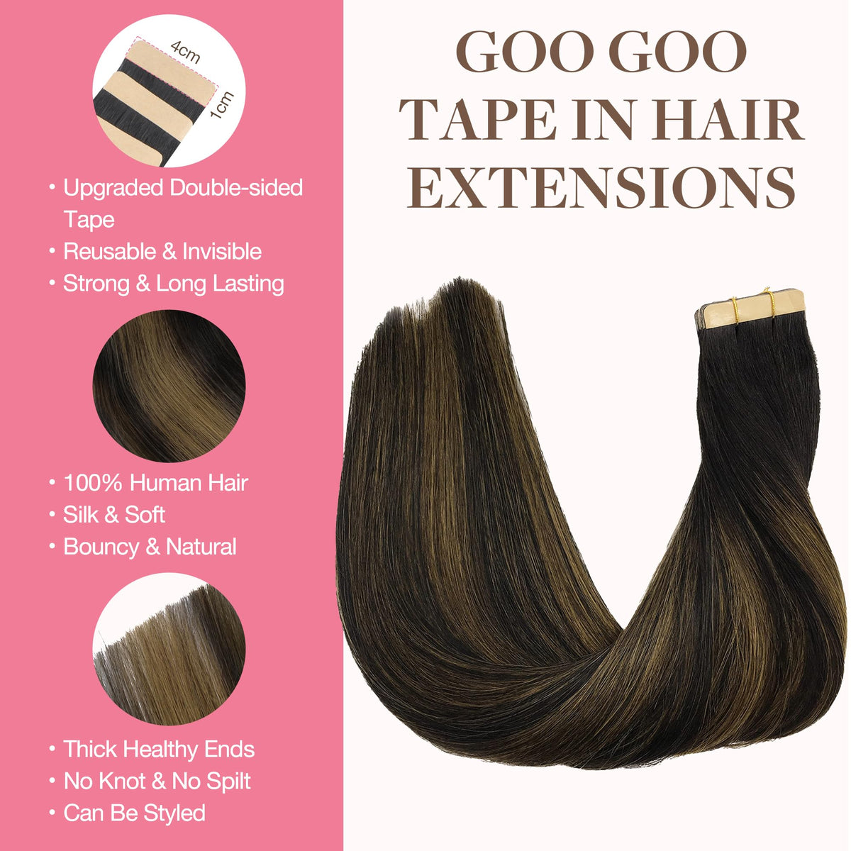 GOO GOO Tape in Hair Extensions packaging