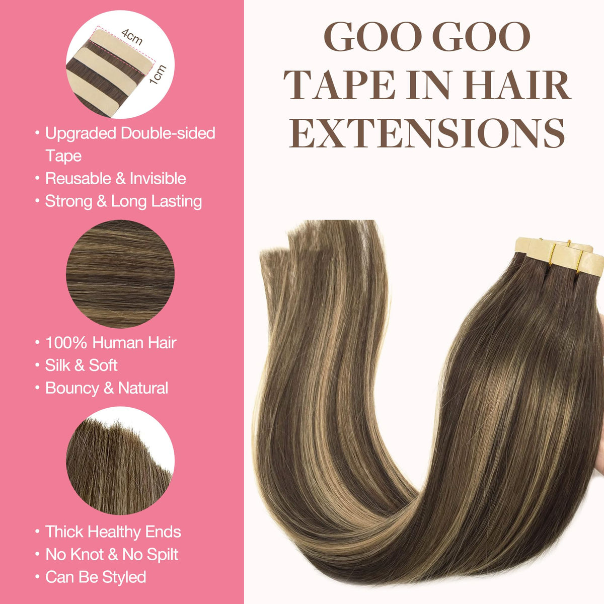 GOO GOO Tape in Hair Extensions packaging