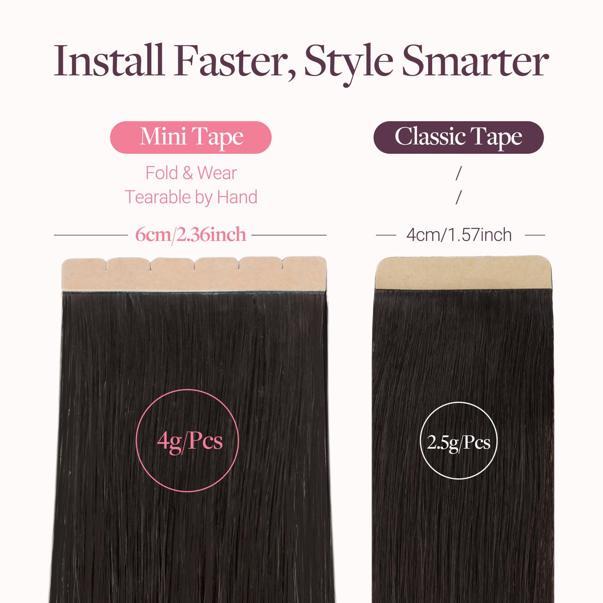 GOO GOO Tape in Hair Extensions packaging details