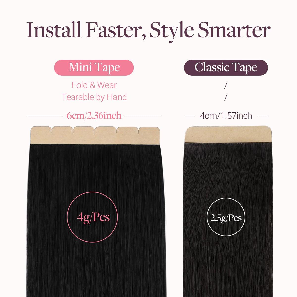 GOO GOO Tape in Hair Extensions packaging details