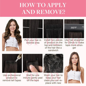 GOO GOO Tape in Hair Extensions packaging side view