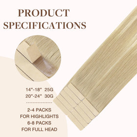 GOO GOO Tape in Hair Extensions packaging with 10 pieces