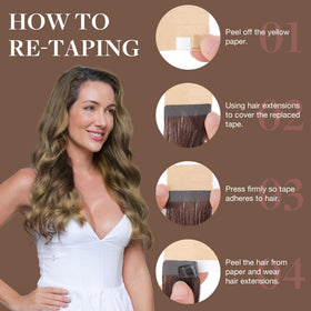 GOO GOO Tape in Hair Extensions packaging with 20 pieces