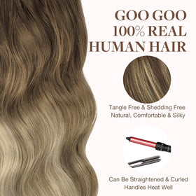 GOO GOO Tape in Hair Extensions packaging with care instructions