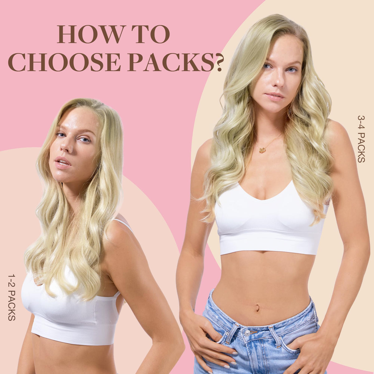 GOO GOO Tape in Hair Extensions showing application process