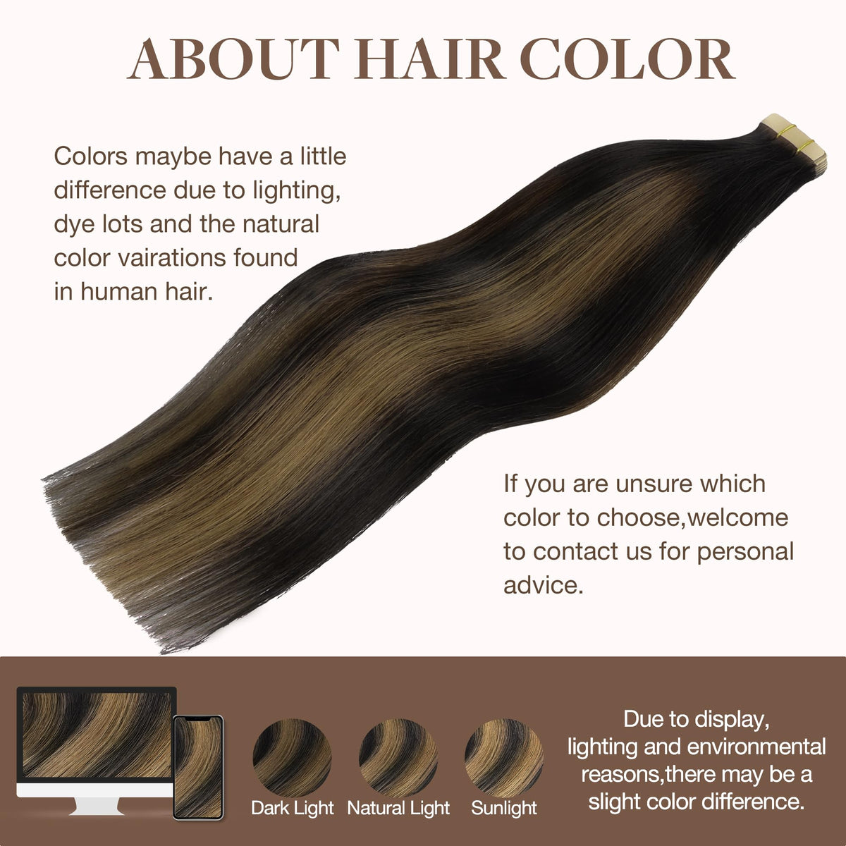 GOO GOO Tape in Hair Extensions showing application process