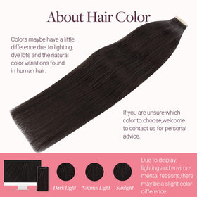 GOO GOO Tape in Hair Extensions showing application process
