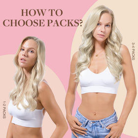 GOO GOO Tape in Hair Extensions showing length