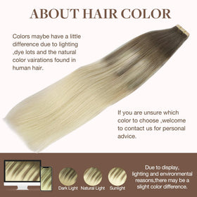 GOO GOO Tape in Hair Extensions showing smooth texture