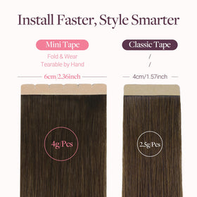 GOO GOO Tape in Hair Extensions showing soft texture