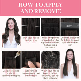 GOO GOO Tape in Hair Extensions showing soft texture