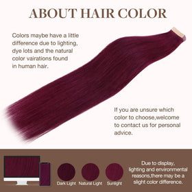 GOO GOO Tape in Hair Extensions showing tape attachment