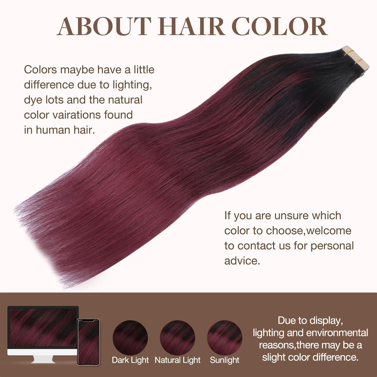 GOO GOO Tape in Hair Extensions showing texture and shine