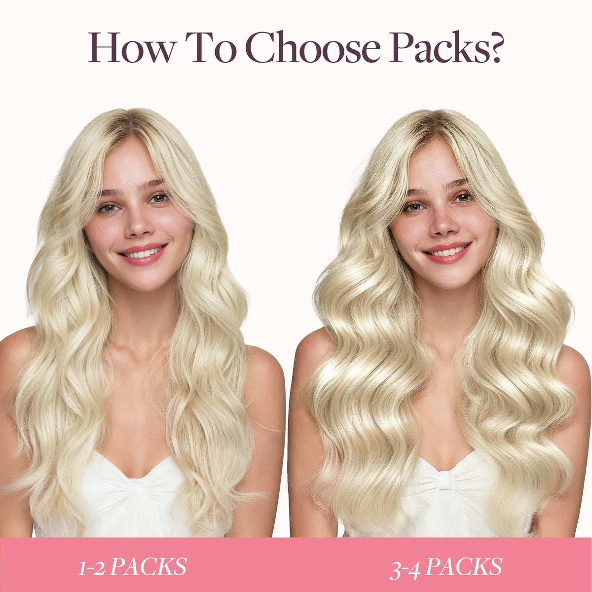 GOO GOO Tape in Hair Extensions showing thickness