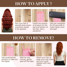 GOO GOO Tape in Hair Extensions showing vibrant colour