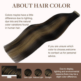 GOO GOO Tape in Hair Extensions straightened look