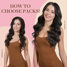 GOO GOO Tape in Hair Extensions styled hair