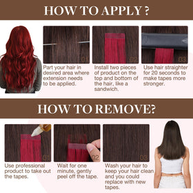 GOO GOO Tape in Hair Extensions styled in hair