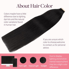 GOO GOO Tape in Hair Extensions styled on model