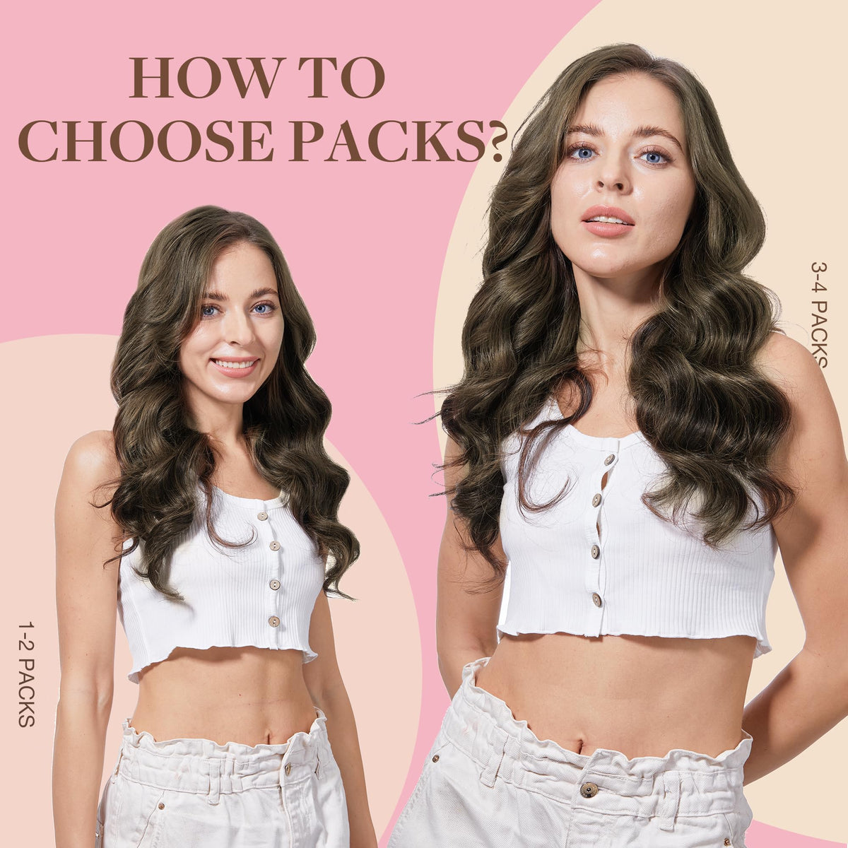 GOO GOO Tape in Hair Extensions styled with curls